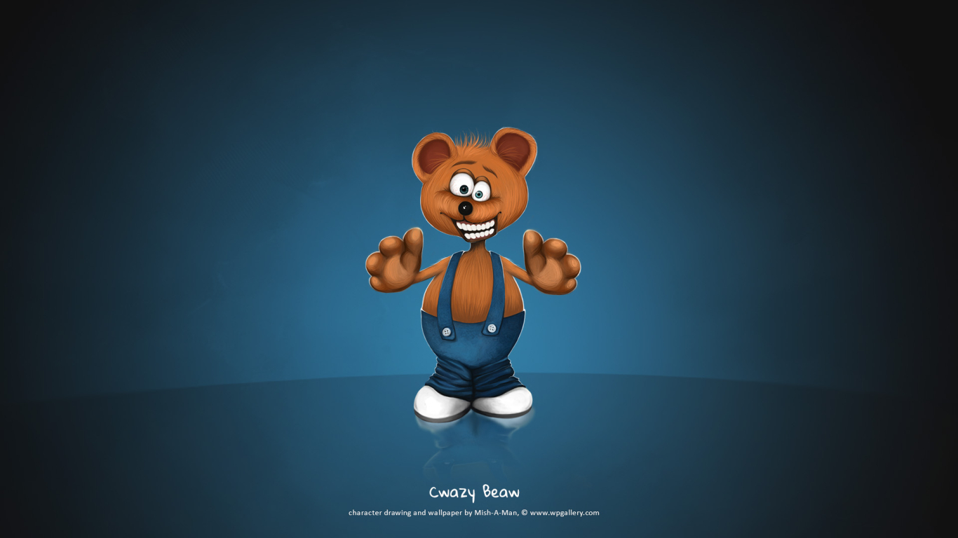 Cwazy Beaw for 1366 x 768 HDTV resolution
