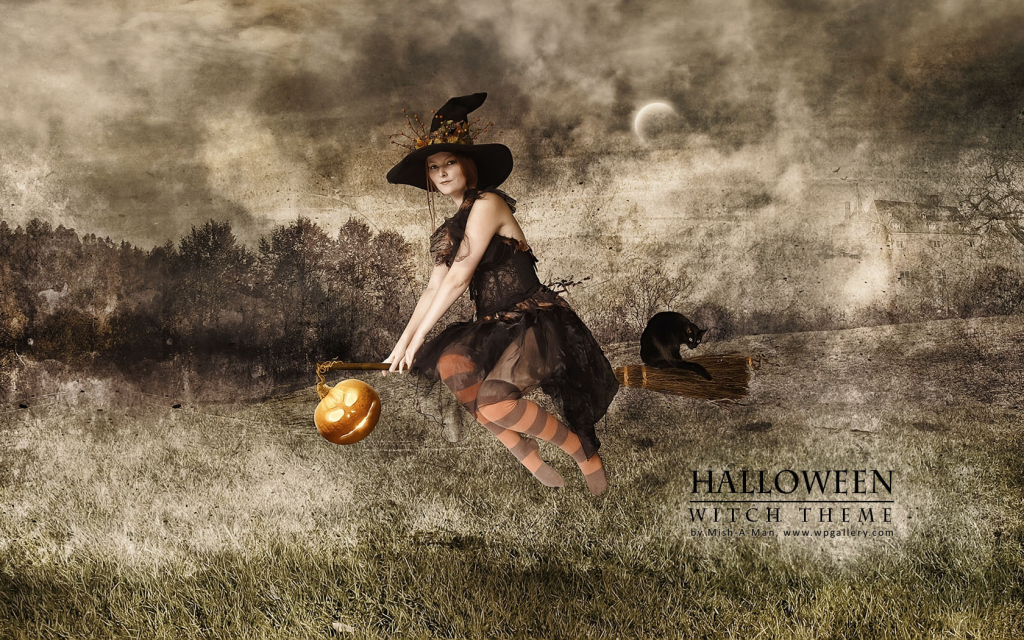 Halloween - Witch theme for 1024 x 640 widescreen resolution