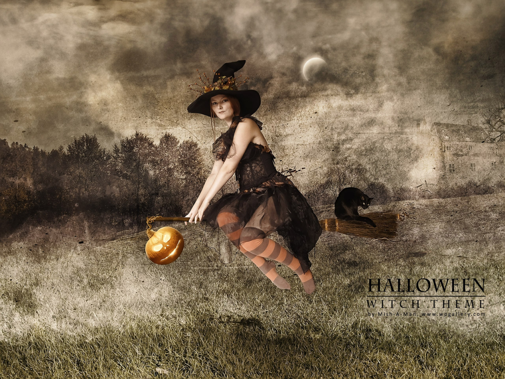 Halloween - Witch theme for 1024 x 768 resolution