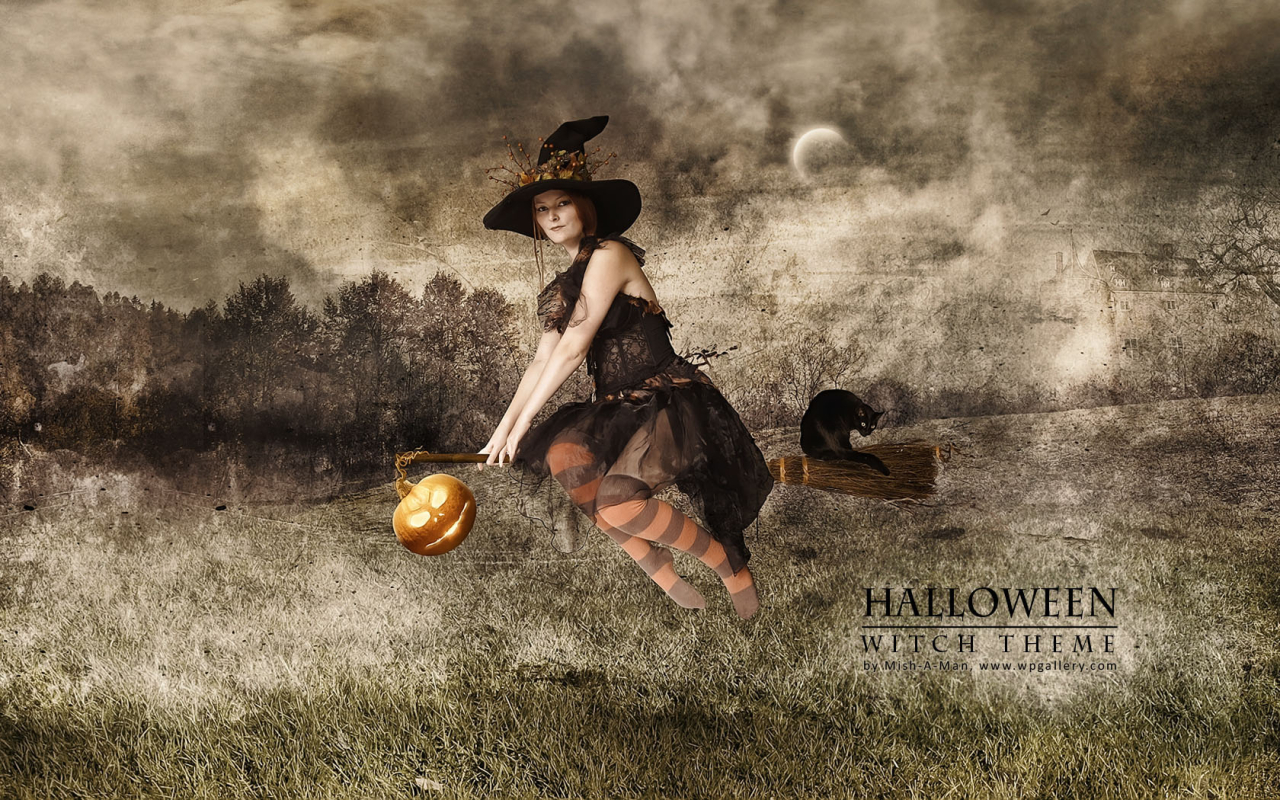 Halloween - Witch theme for 1280 x 800 widescreen resolution