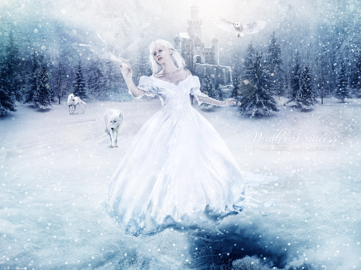 Winter Princess for 1152 x 864 resolution